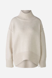 Oui Knit Jumper Light Beige/Melange