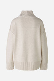 Oui Knit Jumper Light Beige/Melange