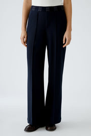 Oui Trousers Dark Navy