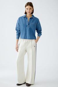 Oui Slip-On Trousers Eggnog