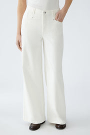 Oui High Rise Wide Leg Jeans Pristine White