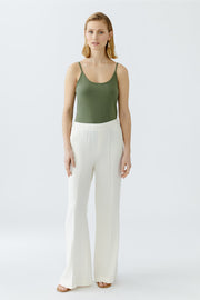 Oui Slip-On Trousers Champagne
