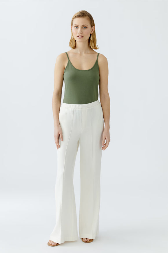 Oui Slip-On Trousers Champagne