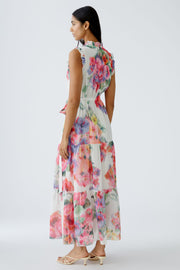 Oui Dress Floral Print Pink/Green