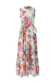 Oui Dress Floral Print Pink/Green