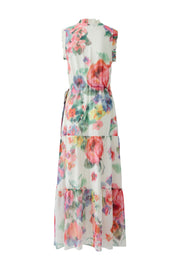 Oui Dress Floral Print Pink/Green