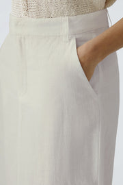 Oui Linen Maxi Skirt Biscuit