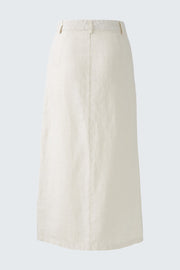 Oui Linen Maxi Skirt Biscuit