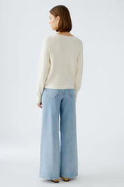 Oui Knit Jumper Off-white