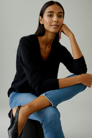 Oui Freyja Knit Sweater Black