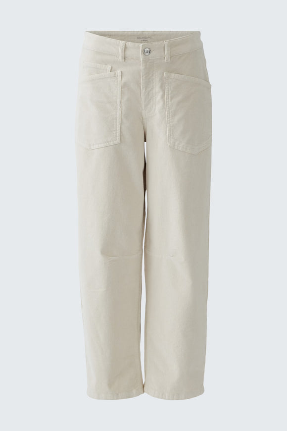 Oui Corduroy Trouser Off-white