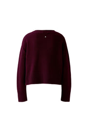 Oui Knit Wool Blend Jumper Dark Bordeaux