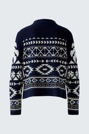 Oui Knit Jumper Navy/White