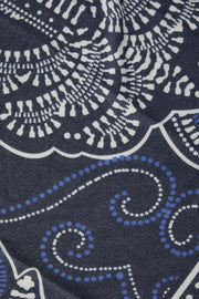 Oui Scarf With Western Print Navy