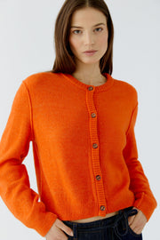 Oui Ilaya Knit Cardi Orange