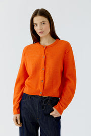 Oui Ilaya Knit Cardi Orange