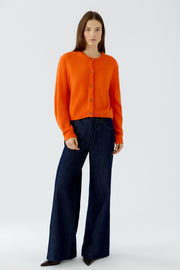 Oui Ilaya Knit Cardi Orange