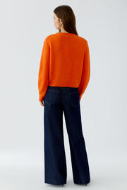 Oui Ilaya Knit Cardi Orange