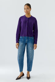 Oui Ilaya Knit Cardi Ultra Violet