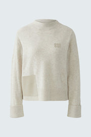 Oui Knit Sweater Light Beige Melange