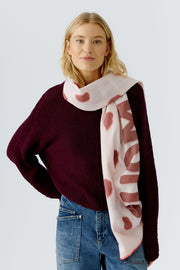Oui Knit Scarf Rose/Red