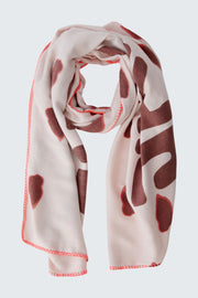 Oui Knit Scarf Rose/Red