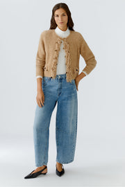 Oui Knit Cardigan Beige Melange