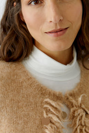 Oui Knit Cardigan Beige Melange