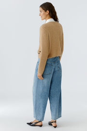 Oui Knit Cardigan Beige Melange