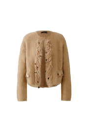 Oui Knit Cardigan Beige Melange