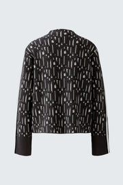 Oui Knit Jumper With Lettering Offwhite/Black