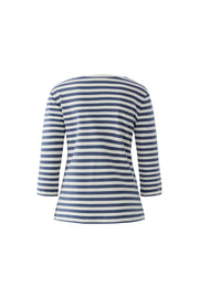 Oui Striped T-Shirt Navy/White
