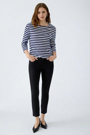 Oui Striped T-Shirt Navy/White