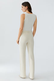 Oui Trousers Whitecap