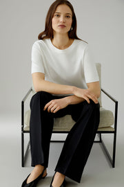 Oui Lacy Trousers Black