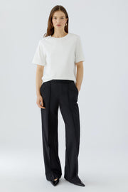 Oui Lacy Trousers Black