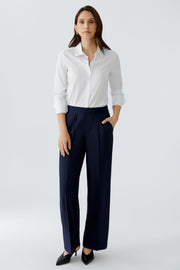 Oui Lacy Trousers Navy