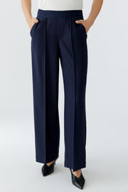 Oui Lacy Trousers Navy
