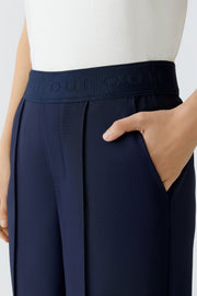 Oui Lacy Trousers Navy