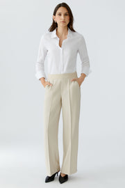 Oui Lacy Trousers Off-white