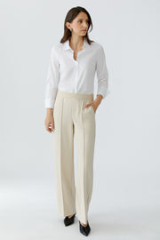 Oui Lacy Trousers Off-white