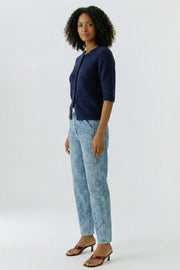 Oui Knit Cardigan Navy