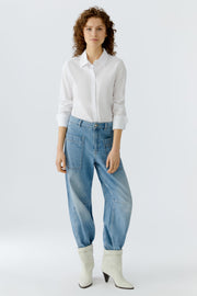 Oui Jeans Barrel Blue Denim