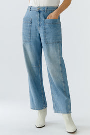 Oui Jeans Barrel Blue Denim