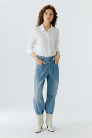 Oui Jeans Barrel Blue Denim