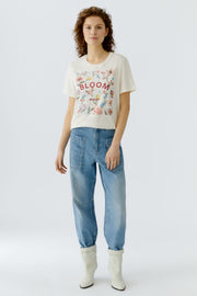 Oui T-Shirt With 'Bloom Bright' Lettering