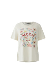 Oui T-Shirt With 'Bloom Bright' Lettering