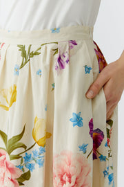 Oui Midi Skirt Floral Print