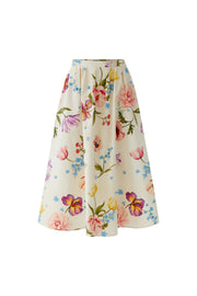 Oui Midi Skirt Floral Print