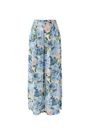 Oui Palazzo Pants Floral Blue Print